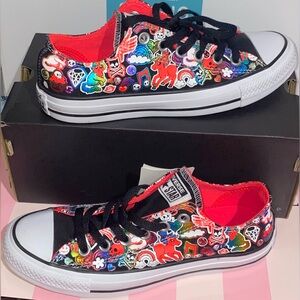 New Converse Chuck Taylor All Star Low Top Sneakers shoes rainbow glitter pony